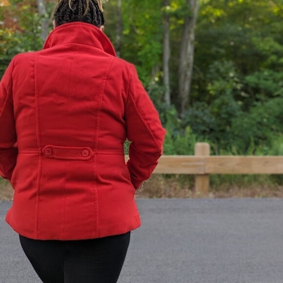 Torrid NWT 0x Large Red Double Breasted Peacoat Coat - Picture 5 of 12